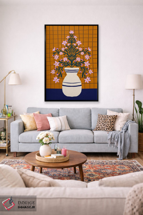 تابلو دکوراتیو گل ها در گلدان اثر آنجلا مینکا - D1B