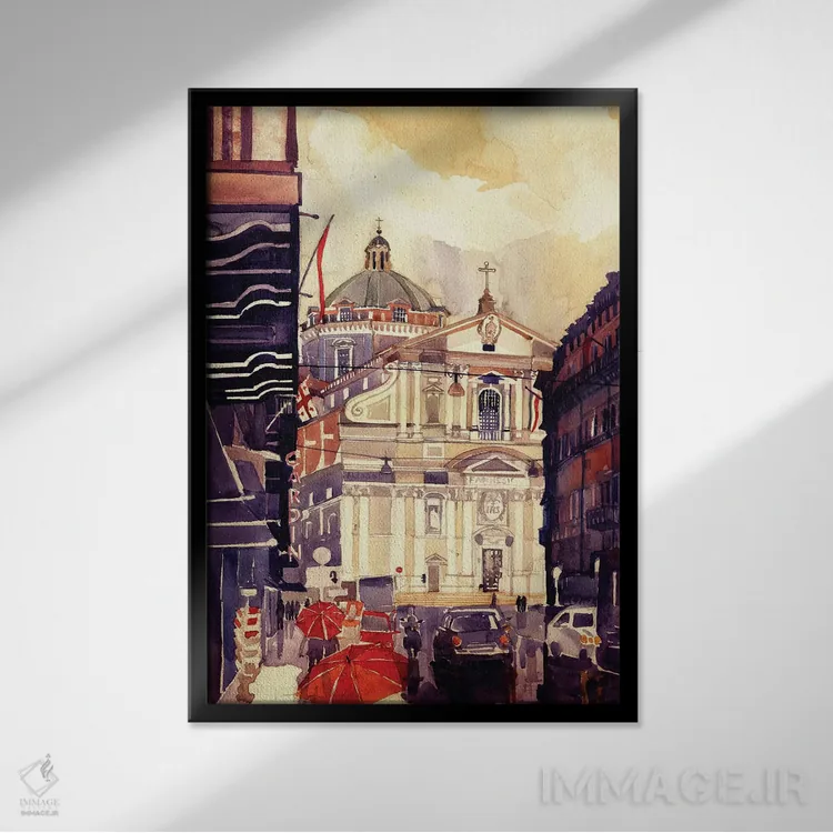 تابلو دکوراتیو ایل جزو اثر ماجا ورونسکا - نمای قابدار مشکی