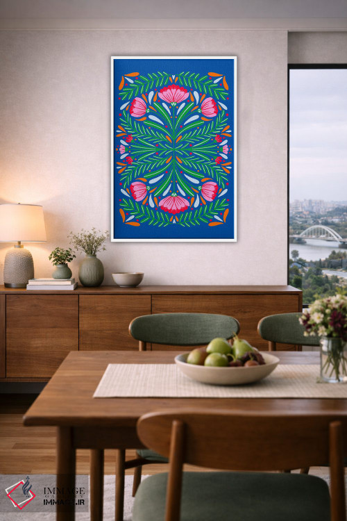 تابلو دکوراتیو گل های برجسته و متقارن اثر آنجلا مینکا - D6W