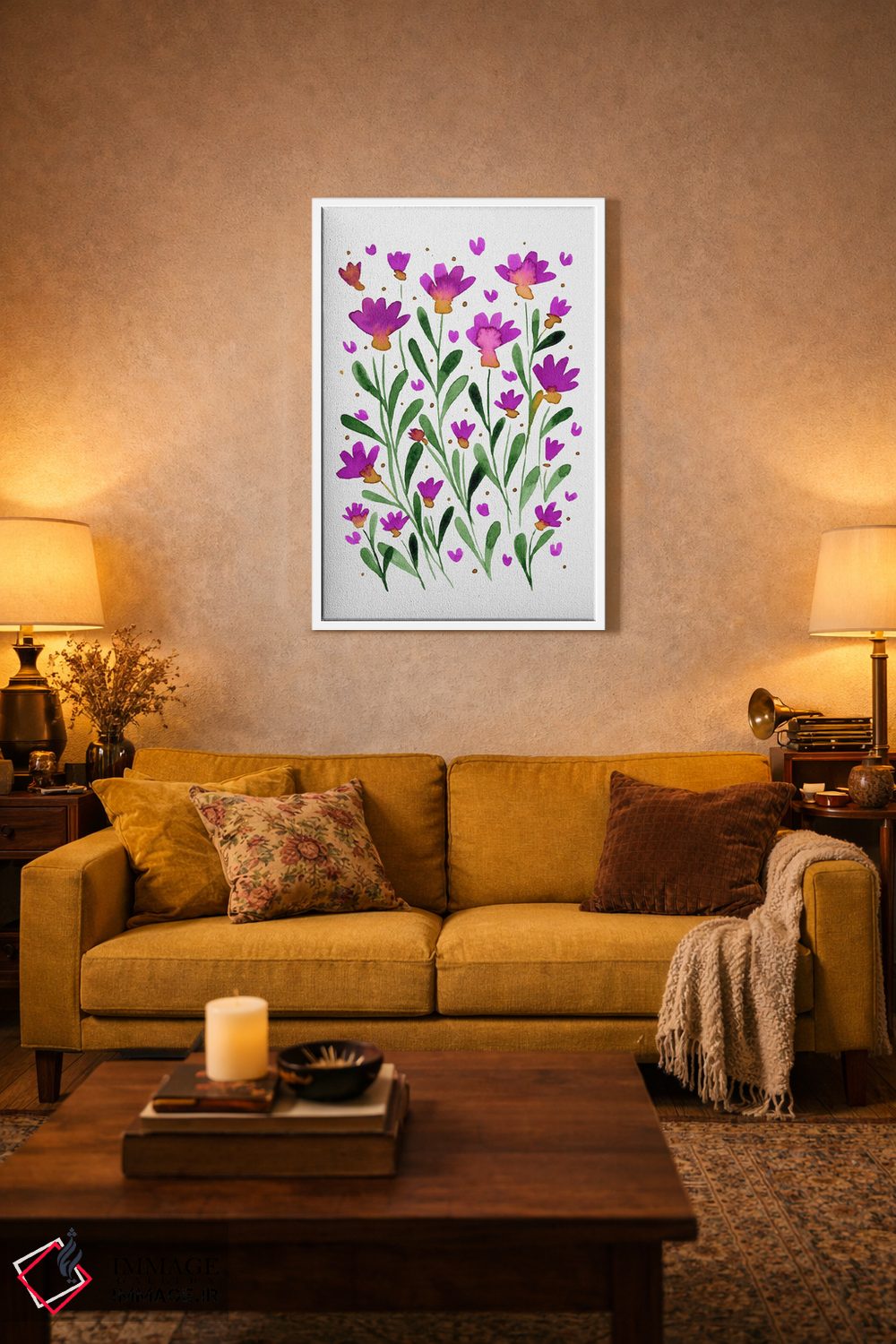 تابلو دکوراتیو گل های فراموشم مکن اثر آنجلا مینکا - D3W