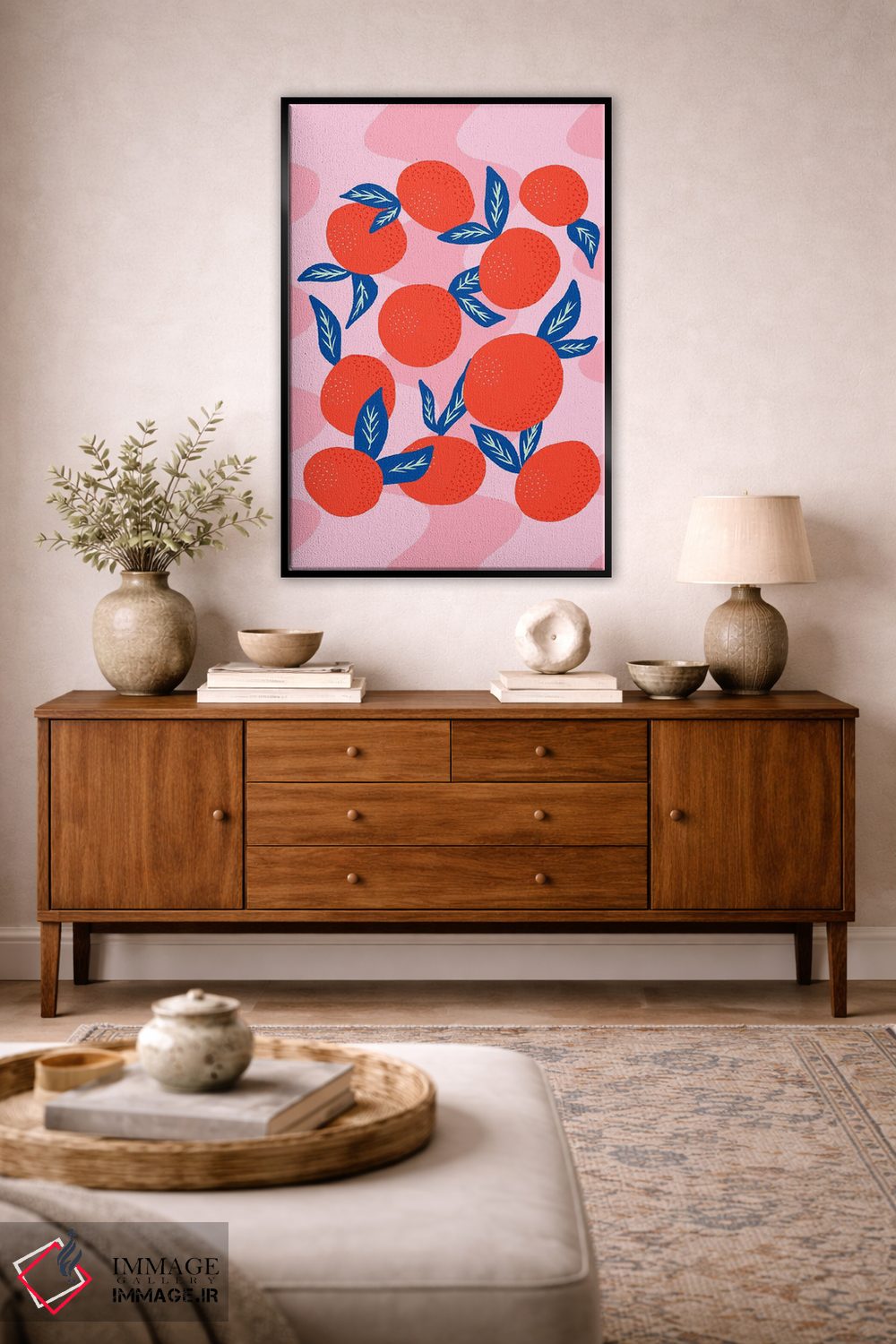 تابلو دکوراتیو نارنگی های رنگارنگ اثر آنجلا مینکا - D4B