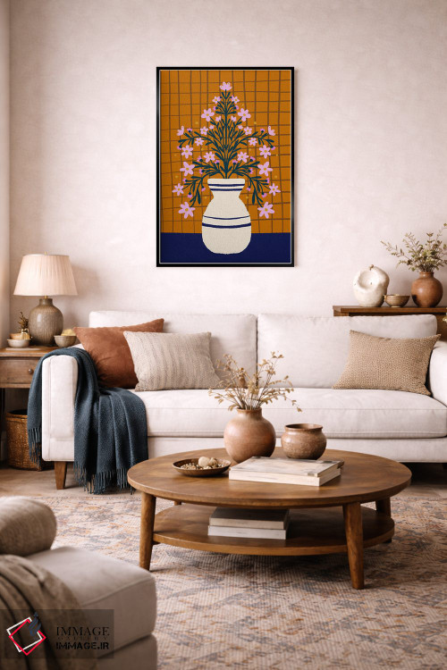 تابلو دکوراتیو گل ها در گلدان اثر آنجلا مینکا - D4B