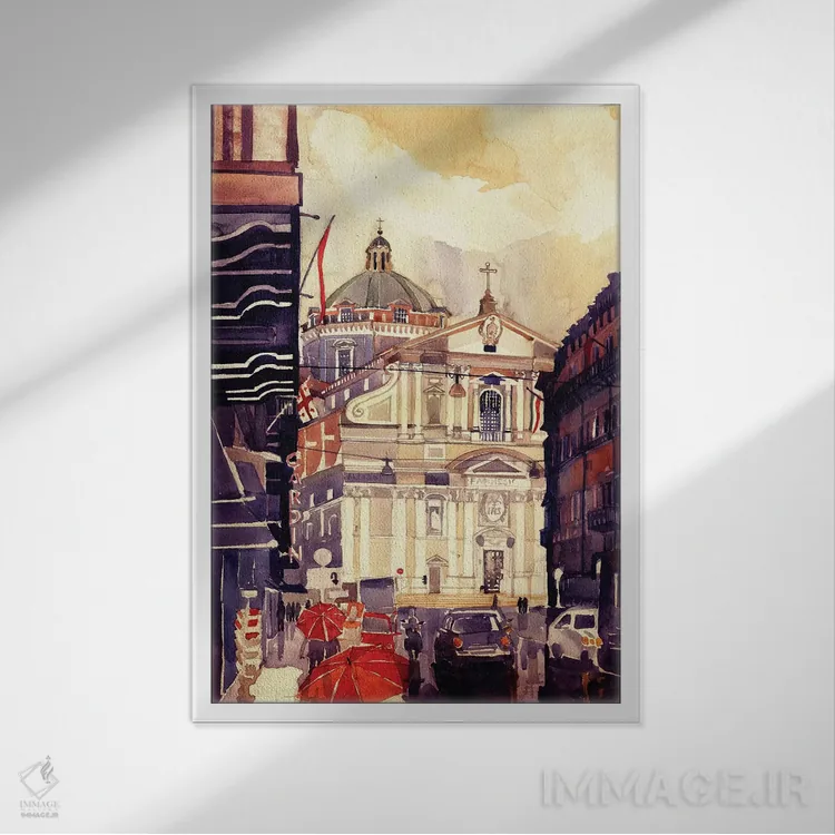 تابلو دکوراتیو ایل جزو اثر ماجا ورونسکا - نمای قابدار سفید