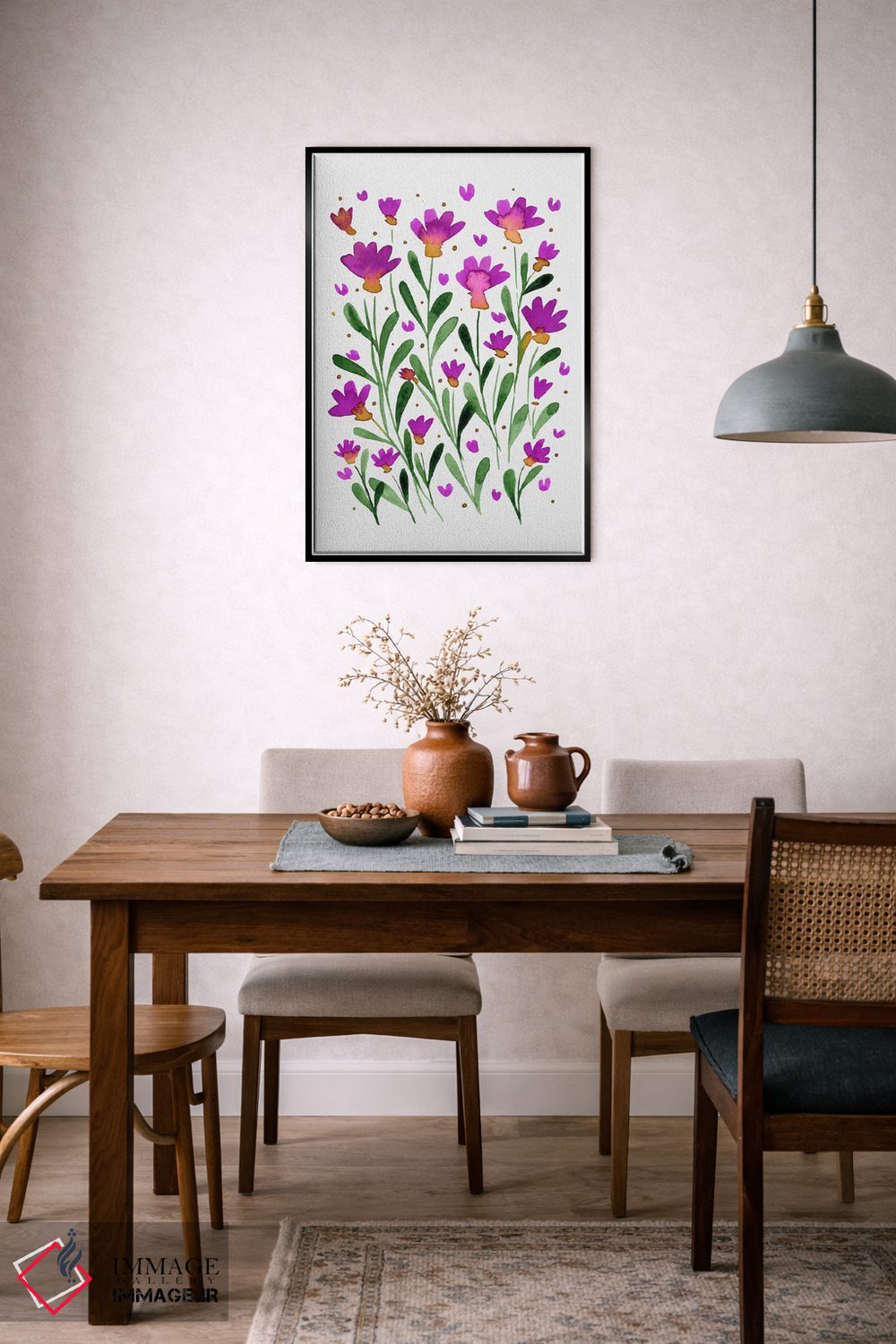 تابلو دکوراتیو گل های فراموشم مکن اثر آنجلا مینکا - D6B