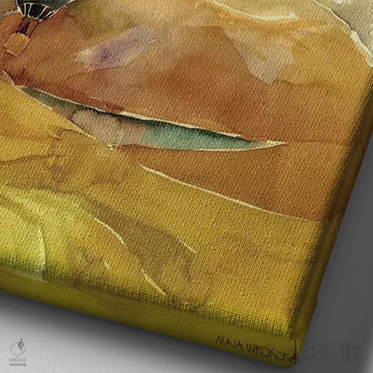 تابلو دکوراتیو بادکنک ها اثر ماجا ورونسکا - نمای نزدیک بافت بوم