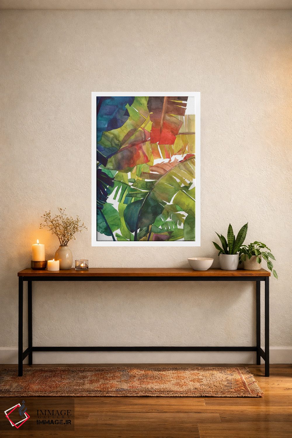 تابلو دکوراتیو برگ های موز اثر ماجا ورونسکا - D3W