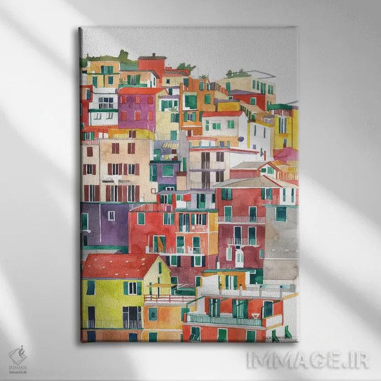 تابلو دکوراتیو چینکو تره I اثر ماجا ورونسکا - نمای روبهرو روی دیوار