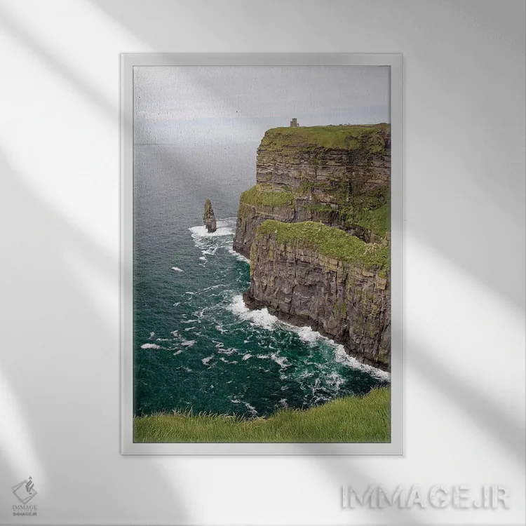 تابلو دکوراتیو Ireland. These Are Spectacular Views Of The Cliff's Of Moher… اثر میکا رایت - نمای قابدار سفید