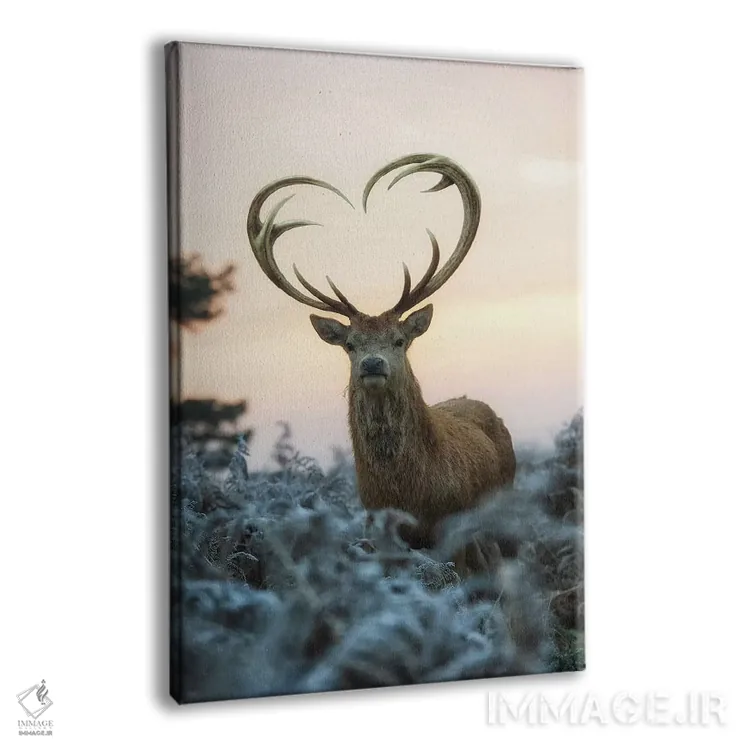 تابلو دکوراتیو شاخ های قلبی شکل شماره ۱ اثر مکس الیس - نمای پرسپکتیو محصول