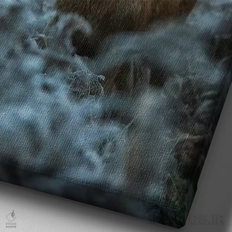 تابلو دکوراتیو شاخ های قلبی شکل شماره ۱ اثر مکس الیس - نمای نزدیک بافت بوم