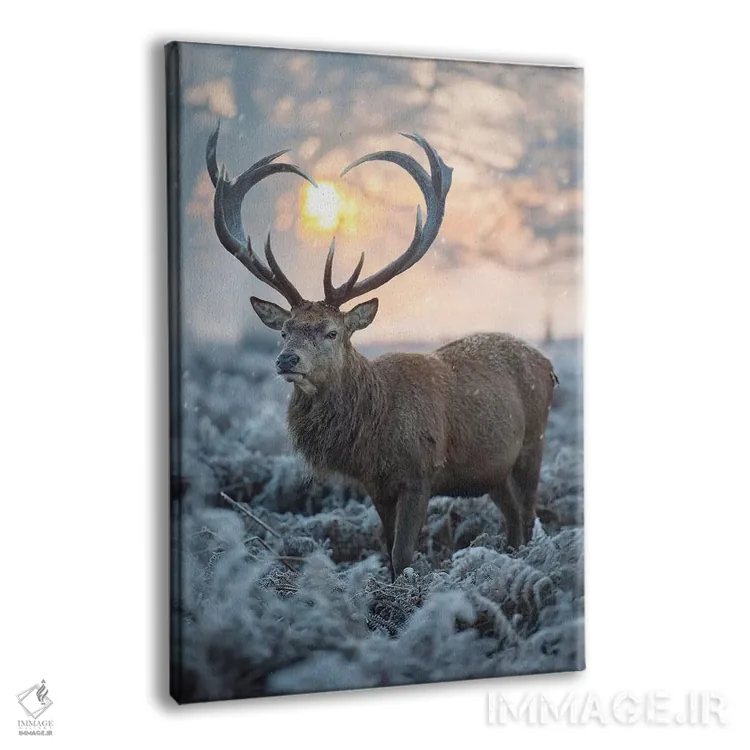 تابلو دکوراتیو شاخ های قلبی شکل شماره ۳ اثر مکس الیس - نمای پرسپکتیو محصول