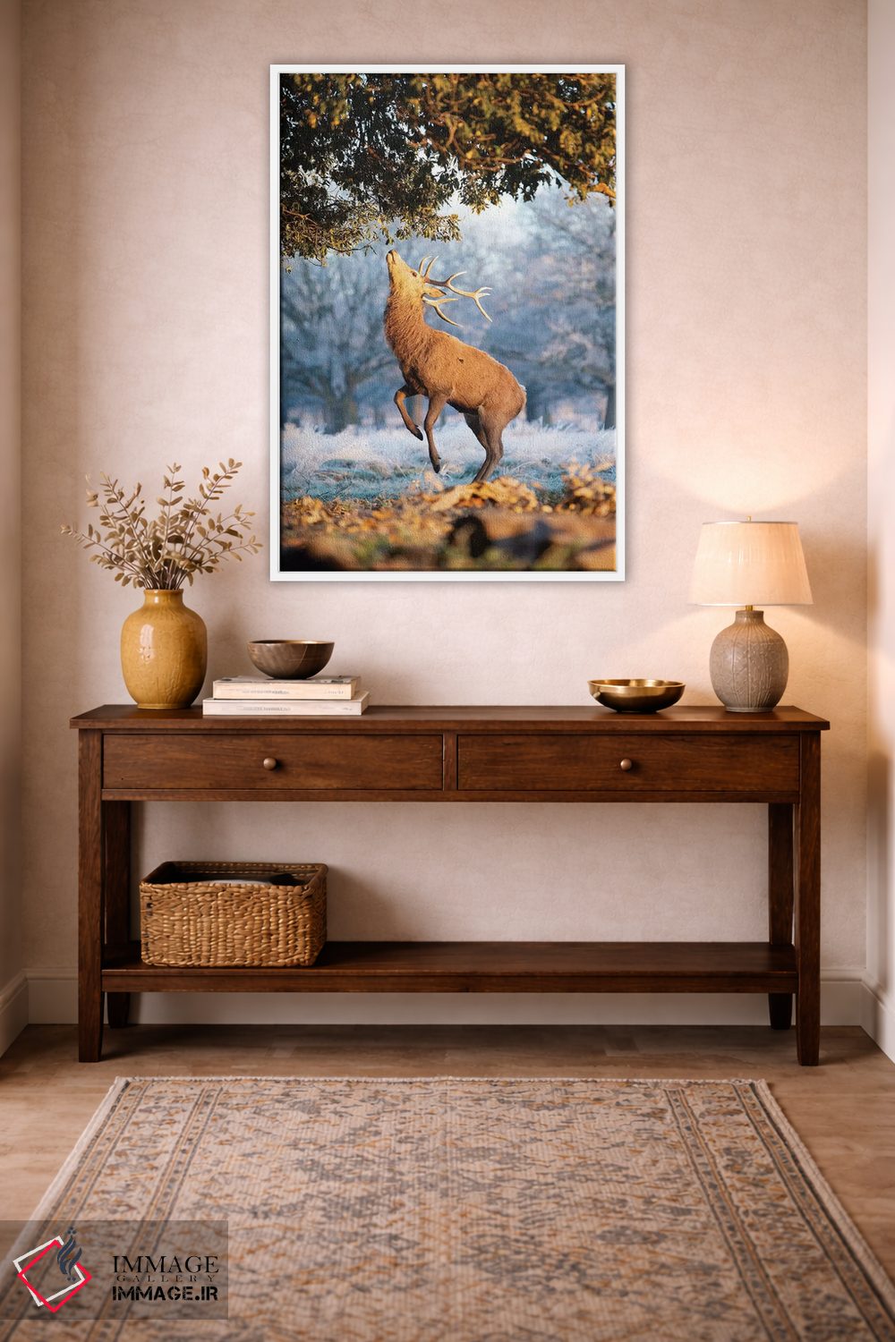 تابلو دکوراتیو آبی و نارنجی اثر مکس الیس - D2W