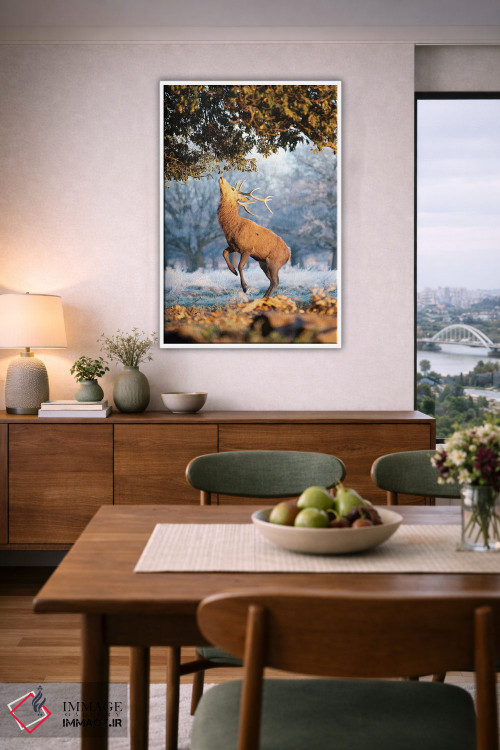 تابلو دکوراتیو آبی و نارنجی اثر مکس الیس - D6W