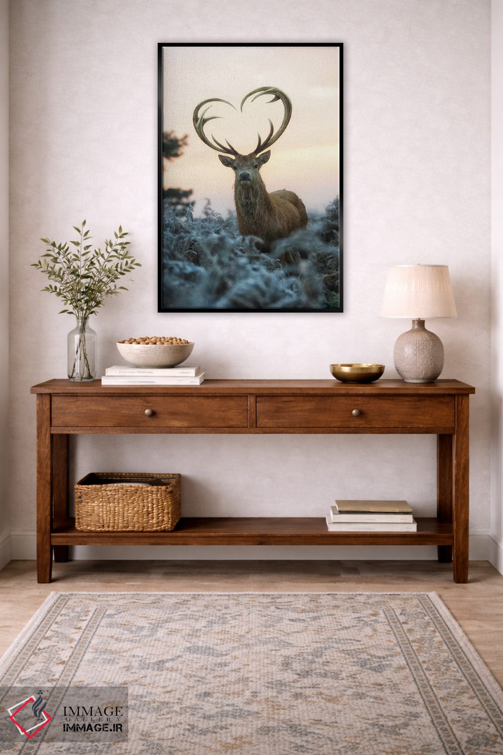 تابلو دکوراتیو شاخ های قلبی شکل شماره ۱ اثر مکس الیس - D5B