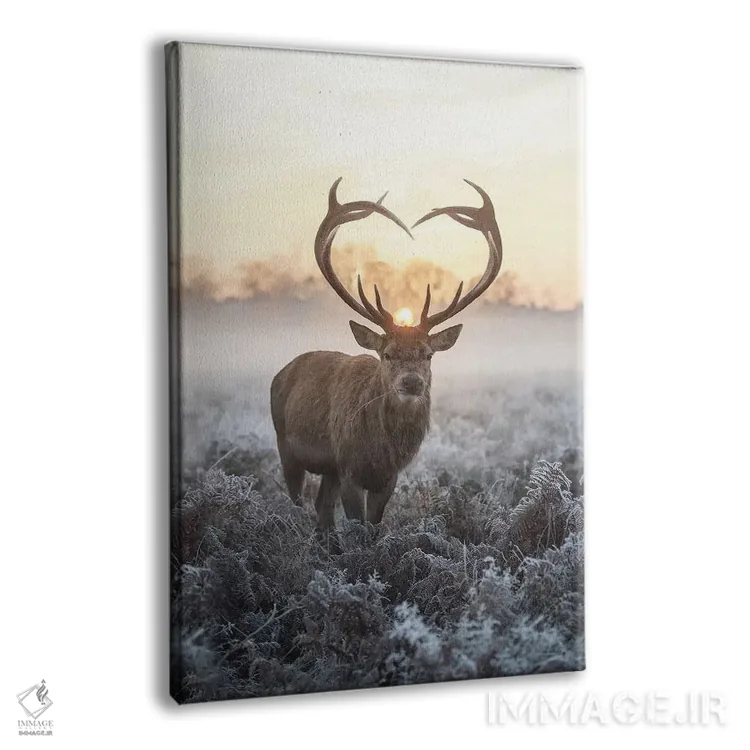 تابلو دکوراتیو شاخ های قلبی شکل شماره ۵ اثر مکس الیس - نمای پرسپکتیو محصول