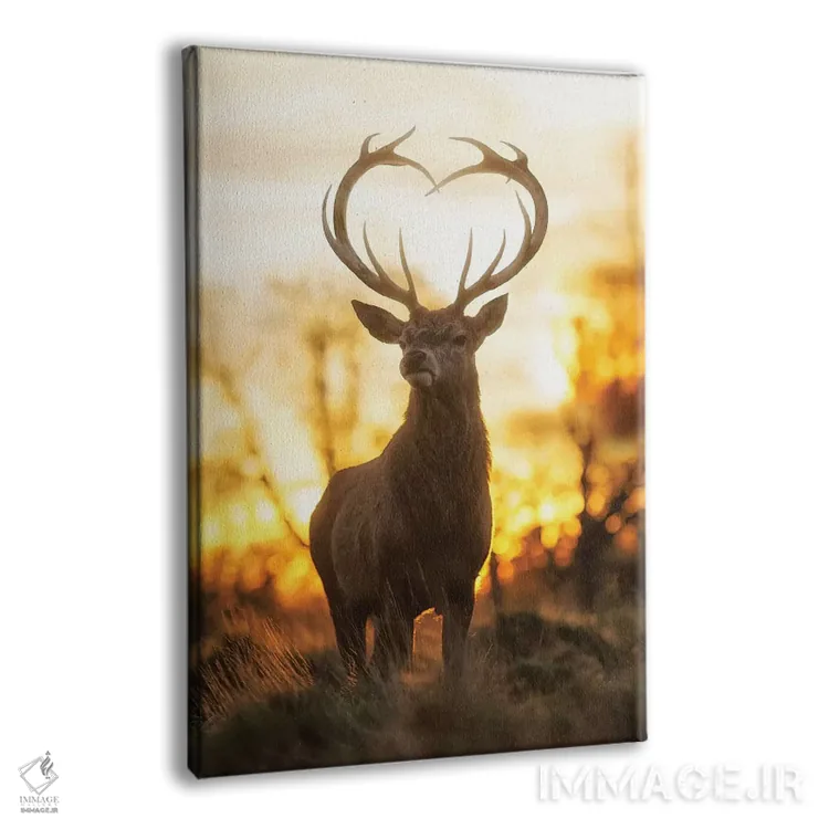 تابلو دکوراتیو شاخ های قلبی شکل شماره ۴ اثر مکس الیس - نمای پرسپکتیو محصول