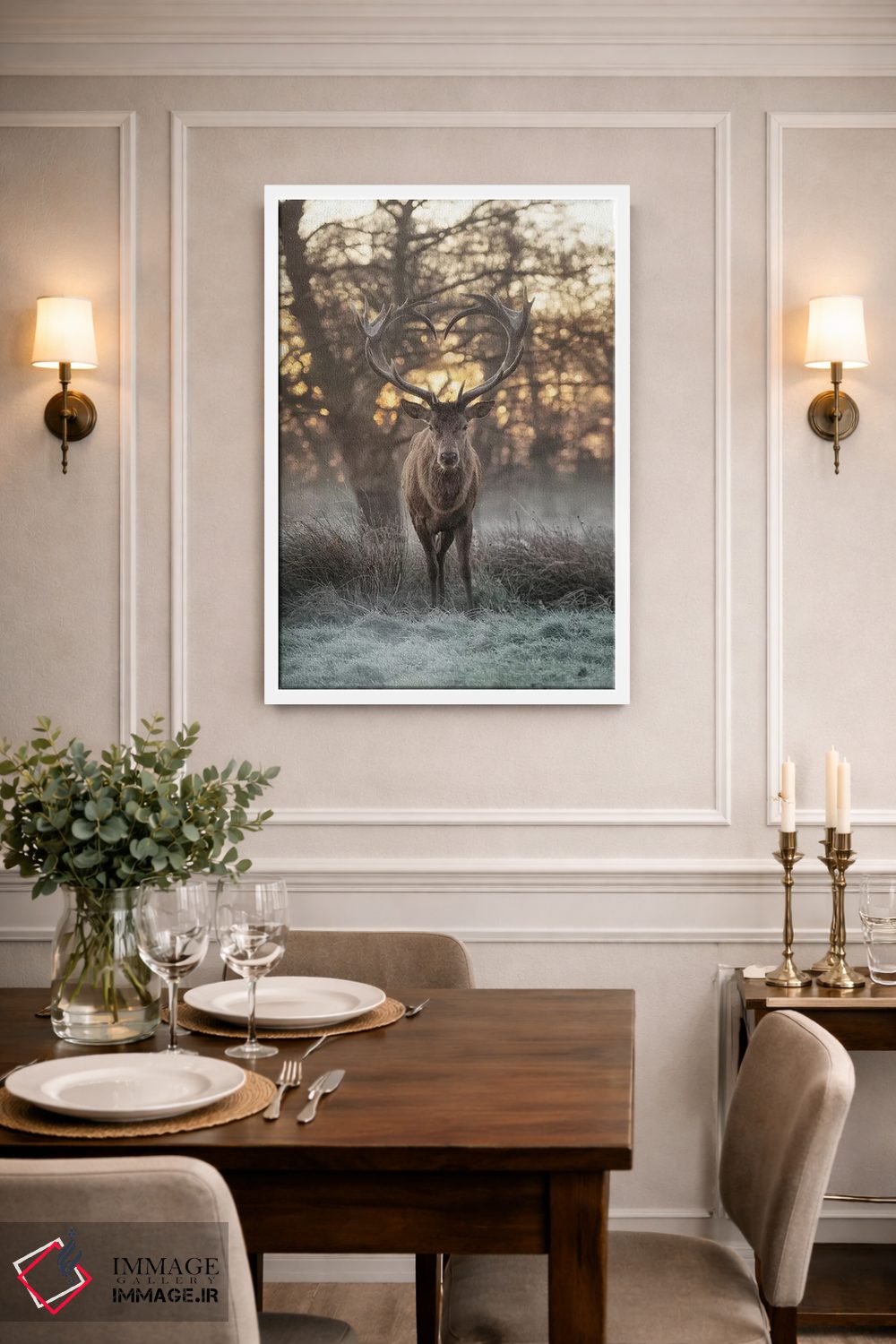 تابلو دکوراتیو شاخ های قلبی شکل شماره ۲ اثر مکس الیس - D1W