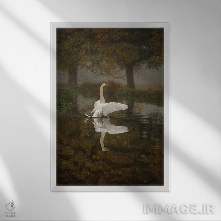 تابلو دکوراتیو قوی تنها اثر مکس الیس - نمای قابدار سفید