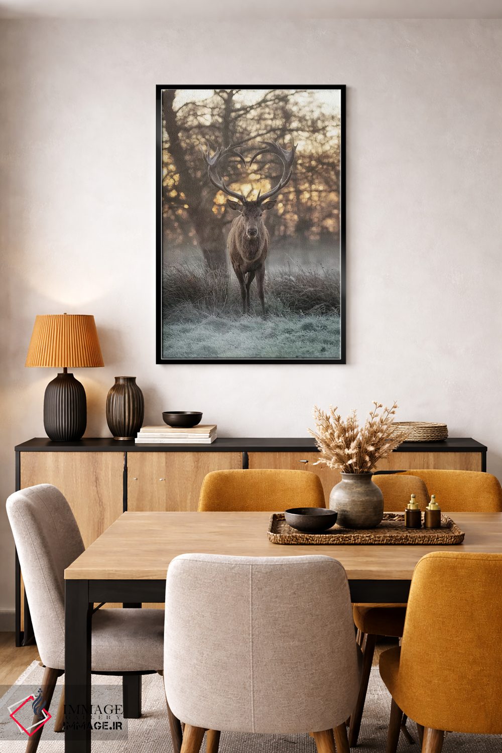 تابلو دکوراتیو شاخ های قلبی شکل شماره ۲ اثر مکس الیس - D6B