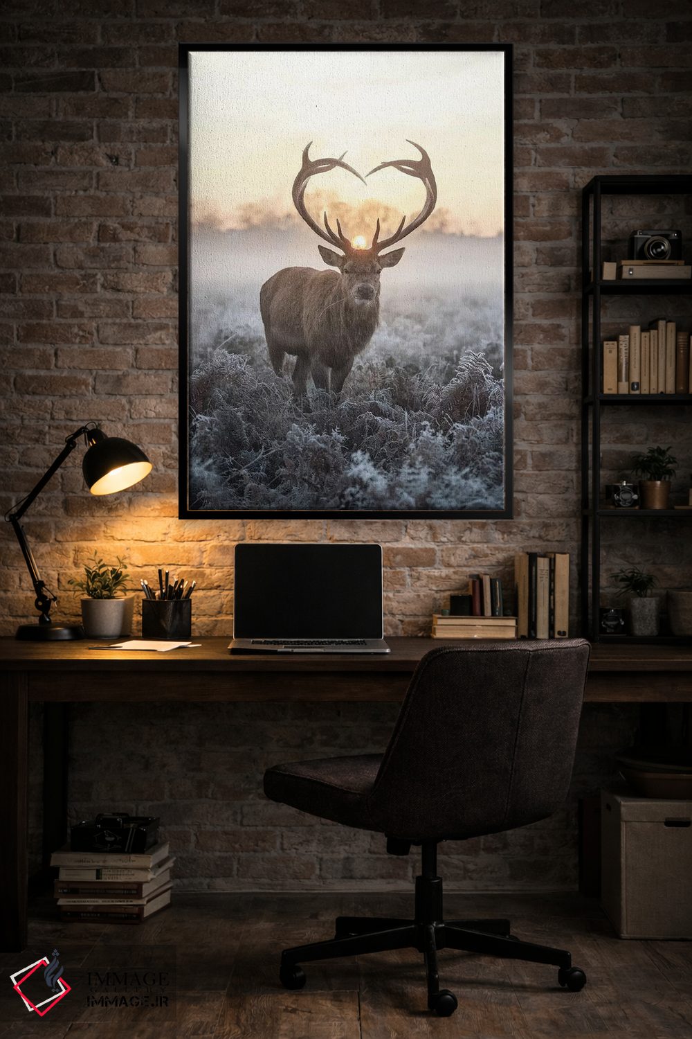 تابلو دکوراتیو شاخ های قلبی شکل شماره ۵ اثر مکس الیس - D5B