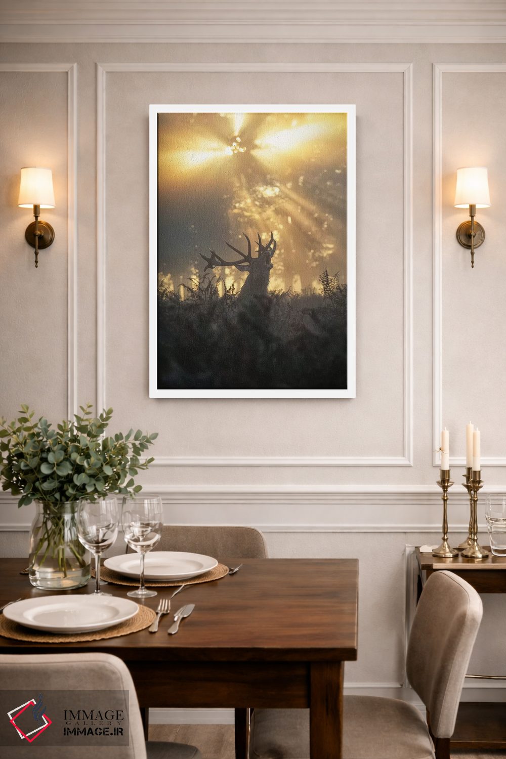 تابلو دکوراتیو گوزن بارانی شماره ۲ اثر مکس الیس - D2W