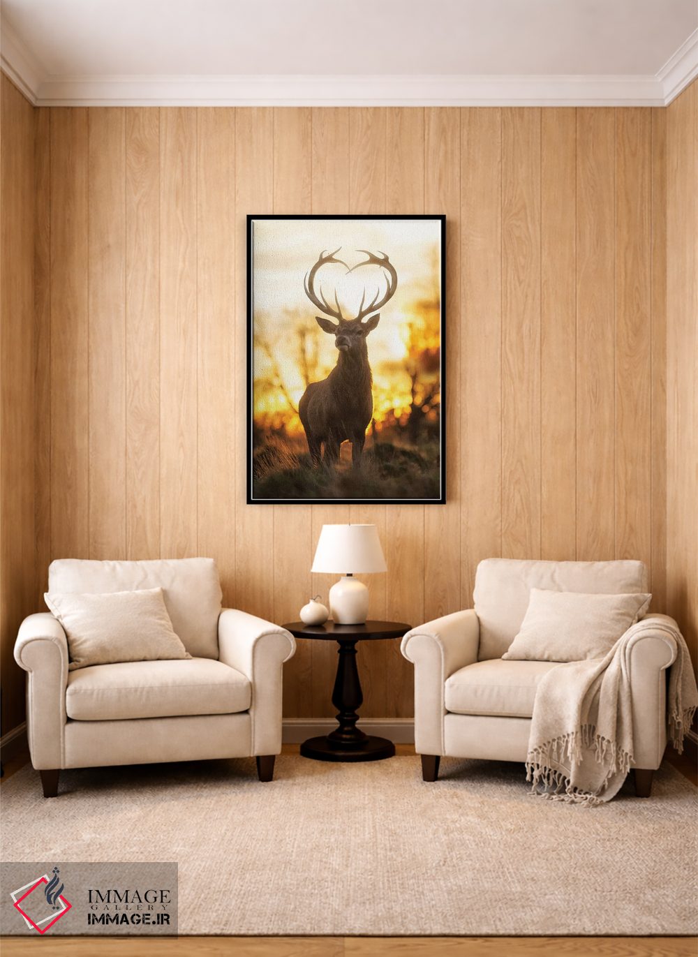 تابلو دکوراتیو شاخ های قلبی شکل شماره ۴ اثر مکس الیس - D3B