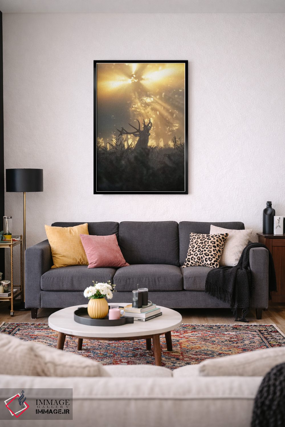 تابلو دکوراتیو گوزن بارانی شماره ۲ اثر مکس الیس - D5B