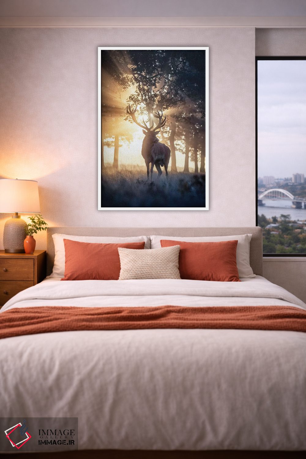 تابلو دکوراتیو گوزن بارانی شماره ۱ اثر مکس الیس - D4W