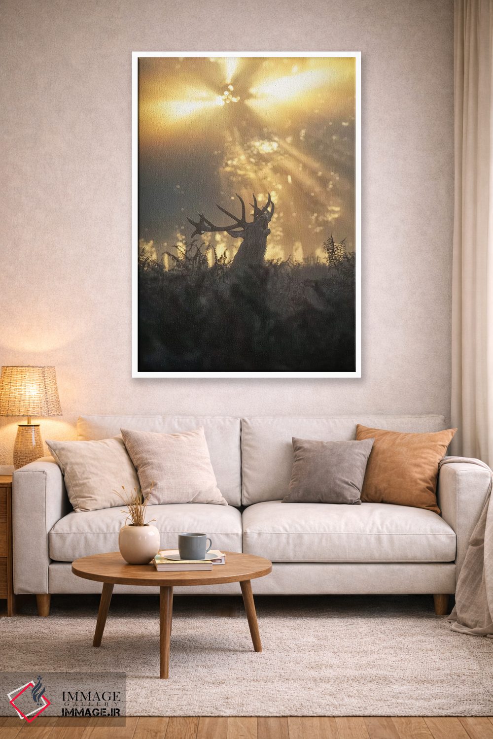 تابلو دکوراتیو گوزن بارانی شماره ۲ اثر مکس الیس - D3W