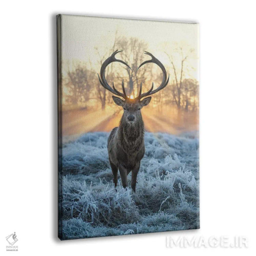 تابلو دکوراتیو دوستت دارم گوزن آتش و یخ اثر مکس الیس - نمای پرسپکتیو محصول