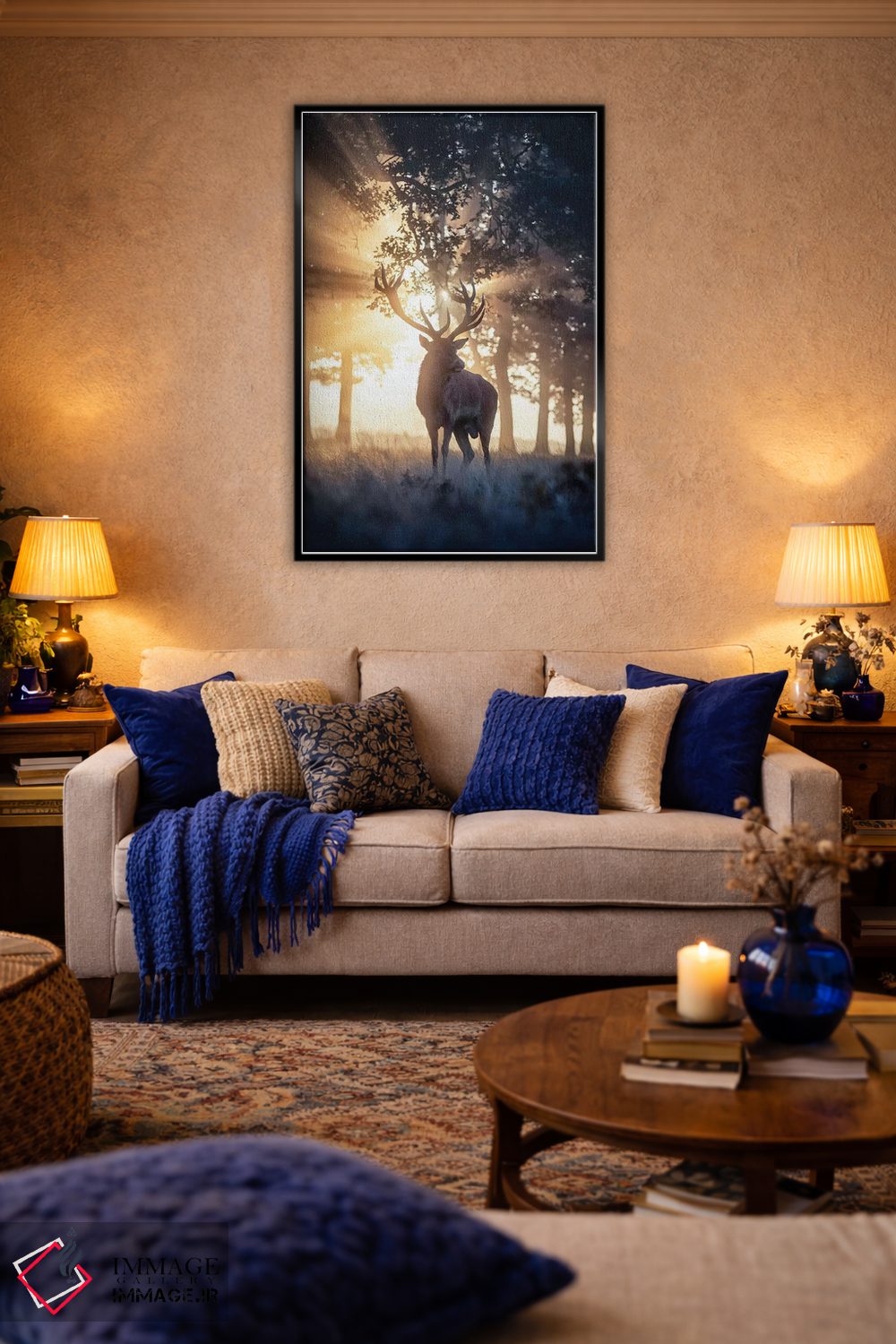 تابلو دکوراتیو گوزن بارانی شماره ۱ اثر مکس الیس - D5B