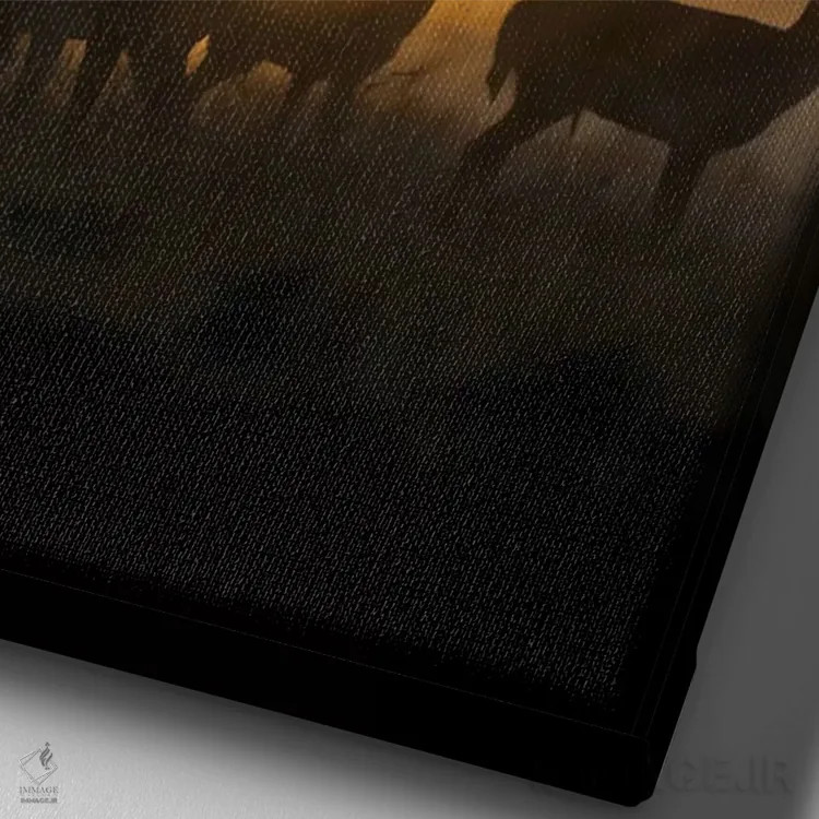 تابلو دکوراتیو متقاطع اثر مکس الیس - نمای نزدیک بافت بوم