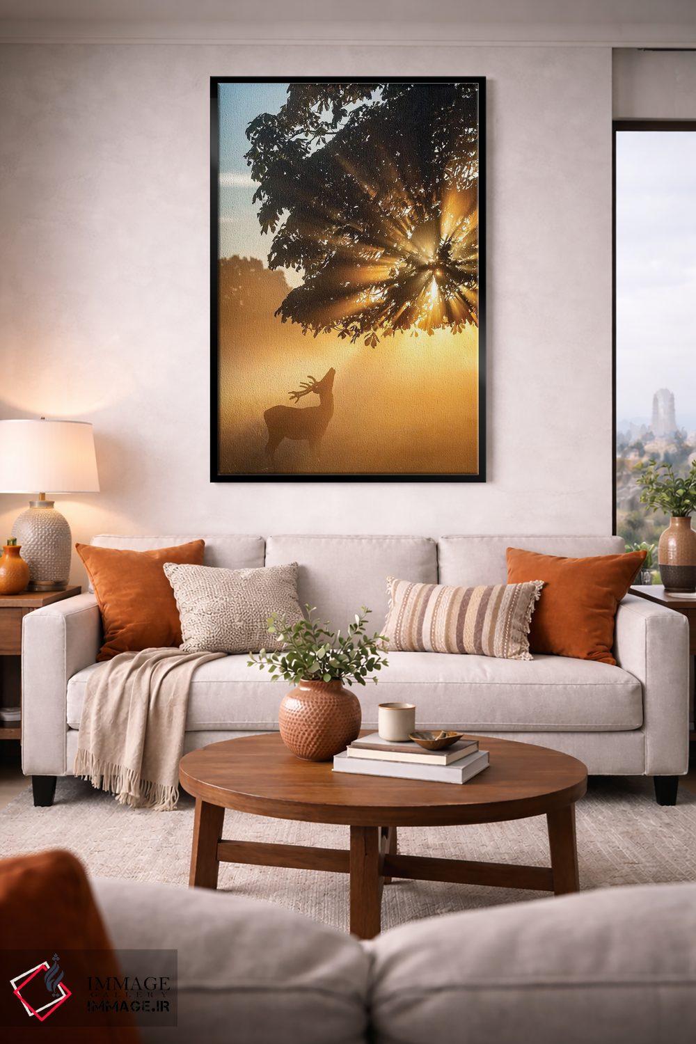 تابلو دکوراتیو گوزن بارانی شماره ۳ اثر مکس الیس - D2B