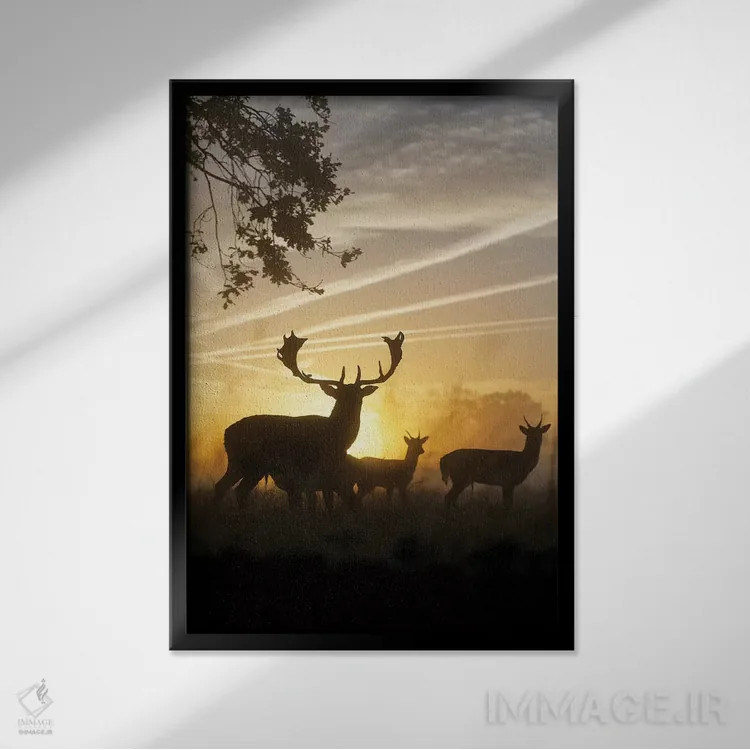 تابلو دکوراتیو متقاطع اثر مکس الیس - نمای قابدار مشکی