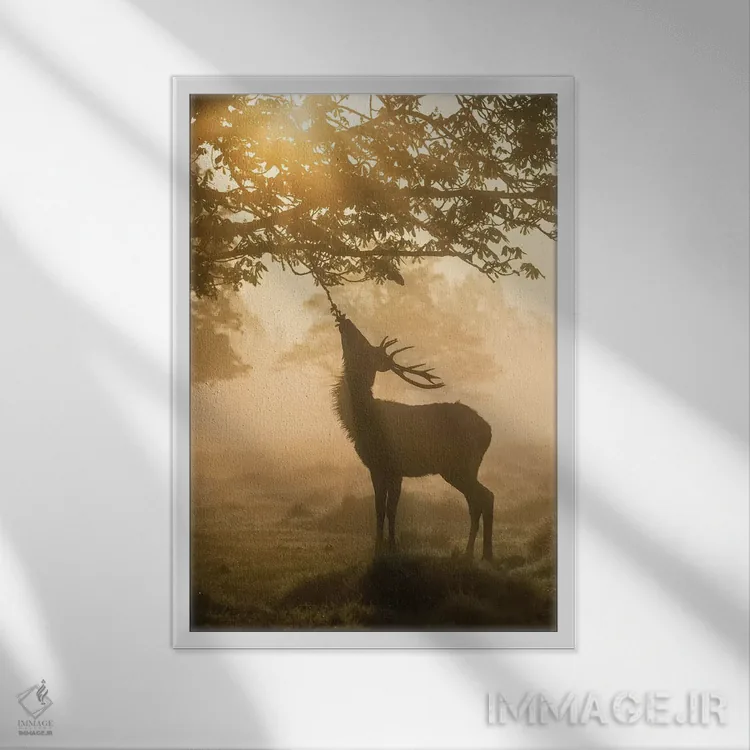 تابلو دکوراتیو انتظار برای صبحانه اثر مکس الیس - نمای قابدار سفید