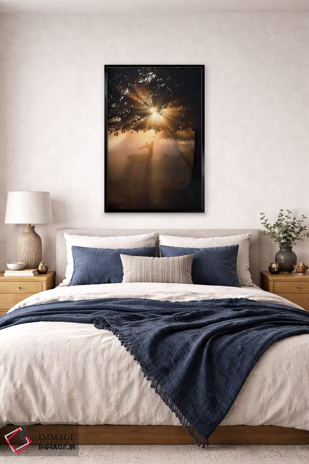 تابلو دکوراتیو گوزن بارانی شماره ۴ اثر مکس الیس - D6B