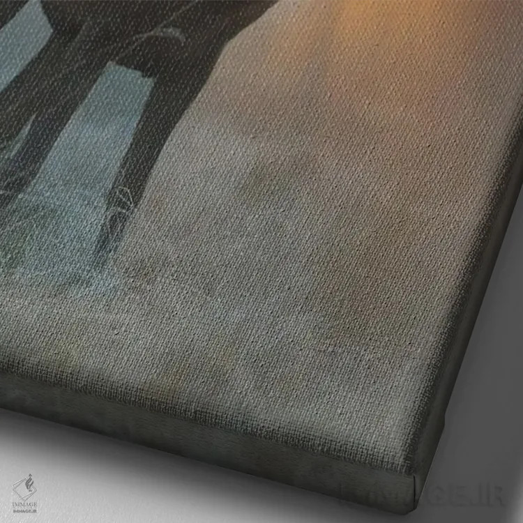 تابلو دکوراتیو درخشش شاخ های قلبی شکل اثر مکس الیس - نمای نزدیک بافت بوم