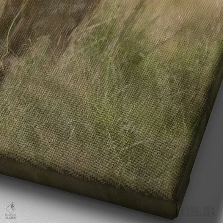 تابلو دکوراتیو تاج تابستانی اثر مکس الیس - نمای نزدیک بافت بوم