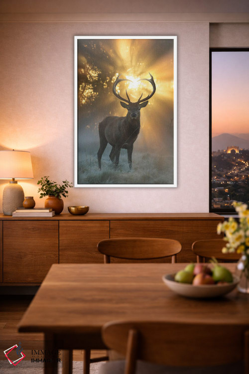 تابلو دکوراتیو درخشش شاخ های قلبی شکل اثر مکس الیس - D1W