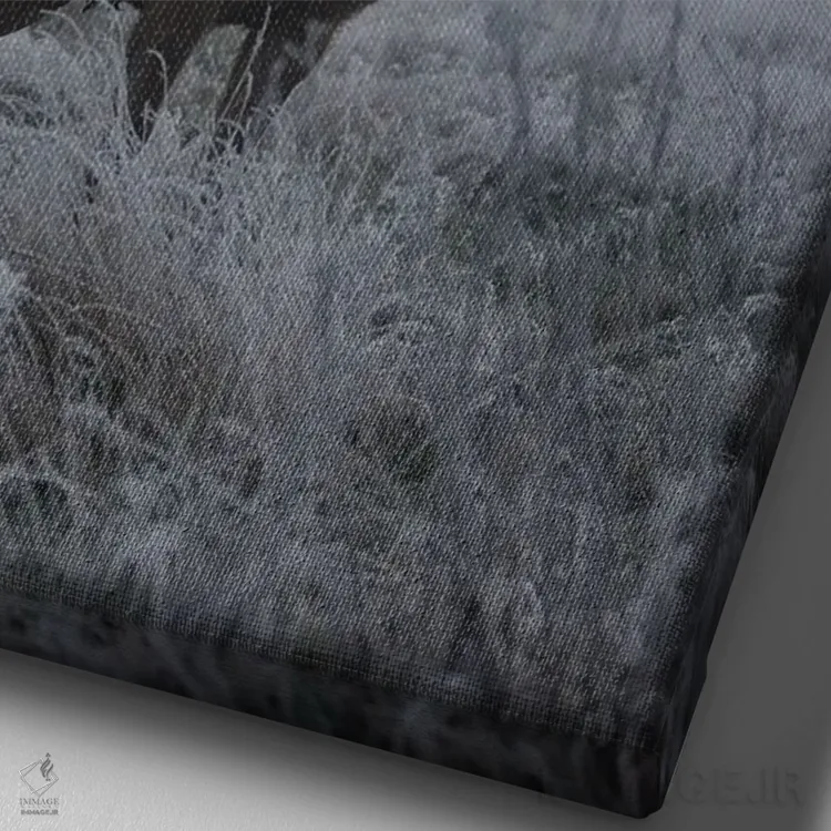 تابلو دکوراتیو درخشش یخ زده اثر مکس الیس - نمای نزدیک بافت بوم