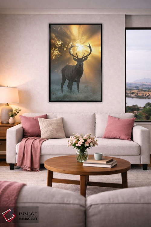 تابلو دکوراتیو درخشش شاخ های قلبی شکل اثر مکس الیس - D3B