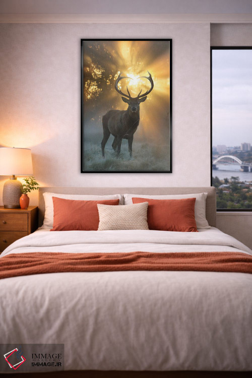 تابلو دکوراتیو درخشش شاخ های قلبی شکل اثر مکس الیس - D4B