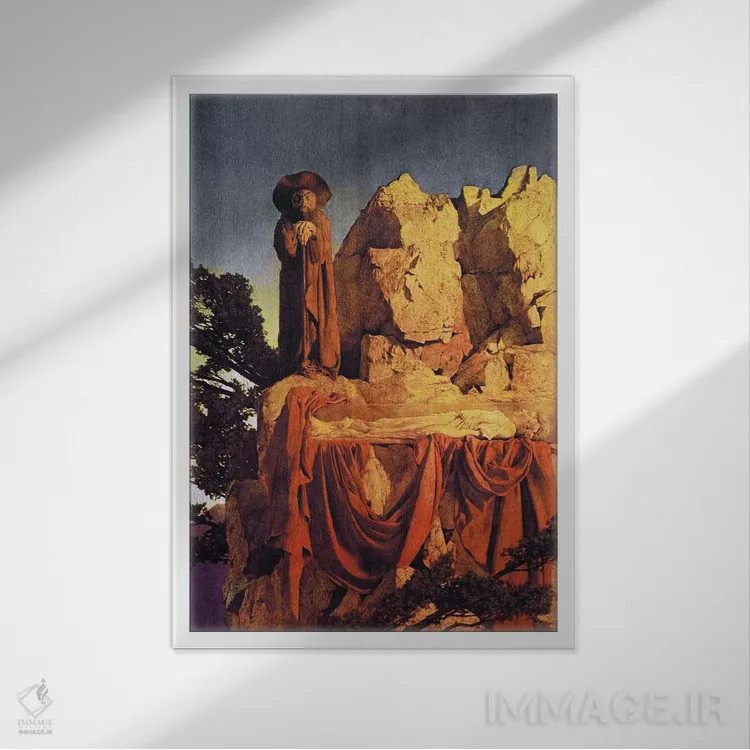 تابلو دکوراتیو برگرفته از داستان سفیدبرفی اثر مکسفیلد پریش - نمای قابدار سفید