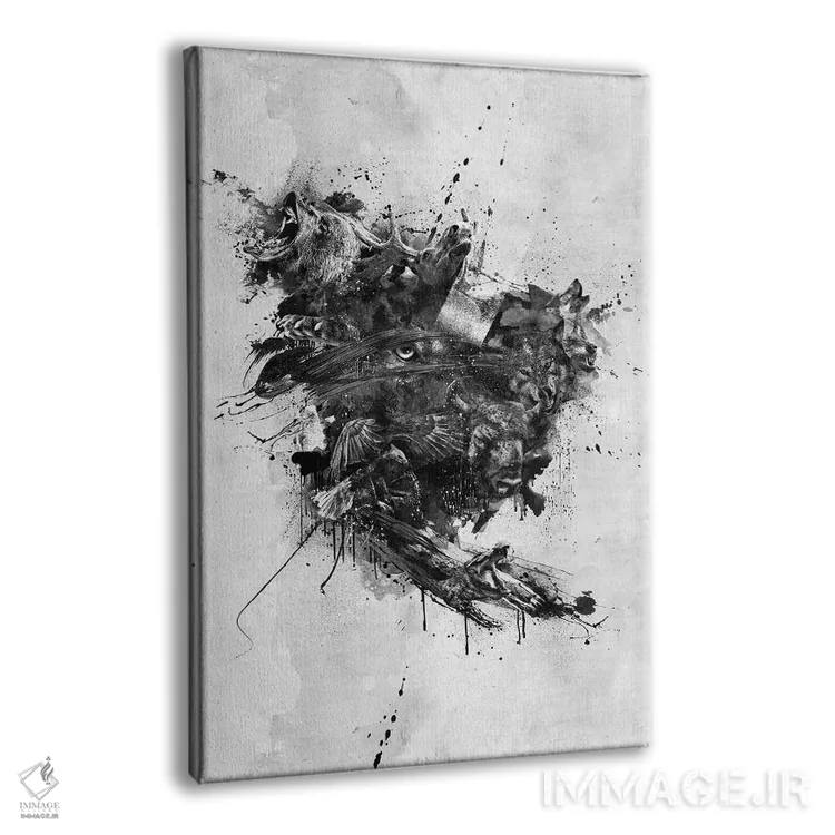 تابلو دکوراتیو آمریکای شمالی وحشی اثر دیه گو تیریگال - نمای پرسپکتیو محصول