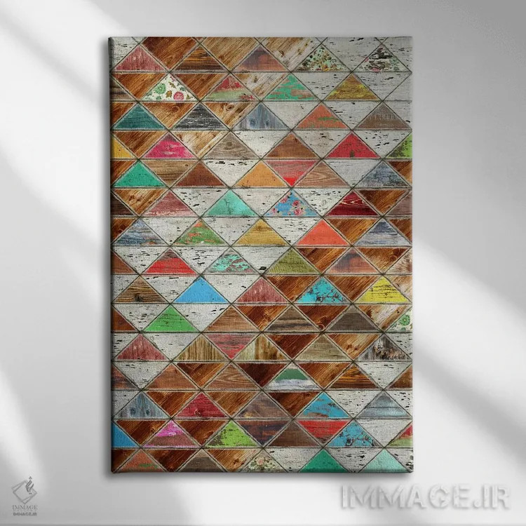 تابلو دکوراتیو الگوی عشق اثر دیه گو تیریگال - نمای روبهرو روی دیوار