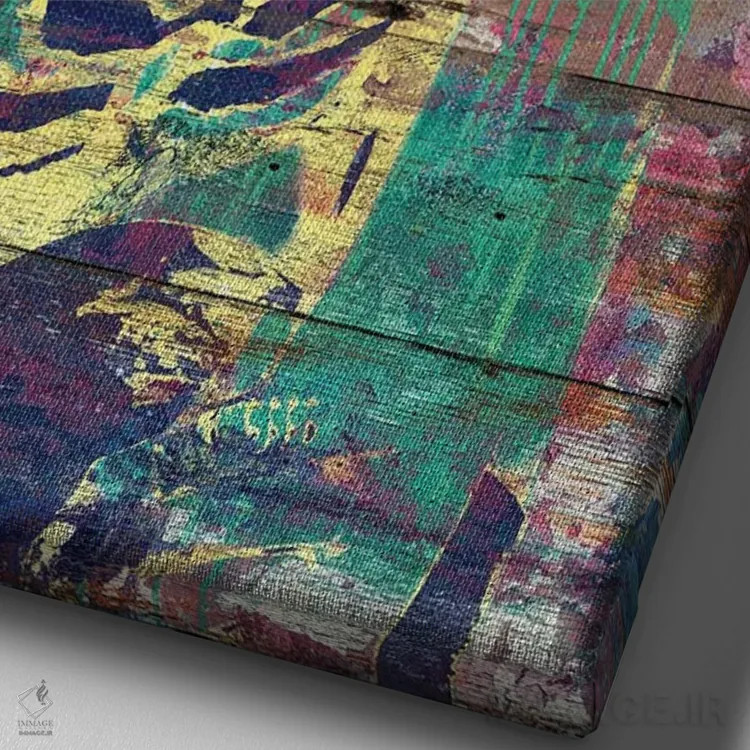 تابلو دکوراتیو زندگی و مرگ اثر دیه گو تیریگال - نمای نزدیک بافت بوم