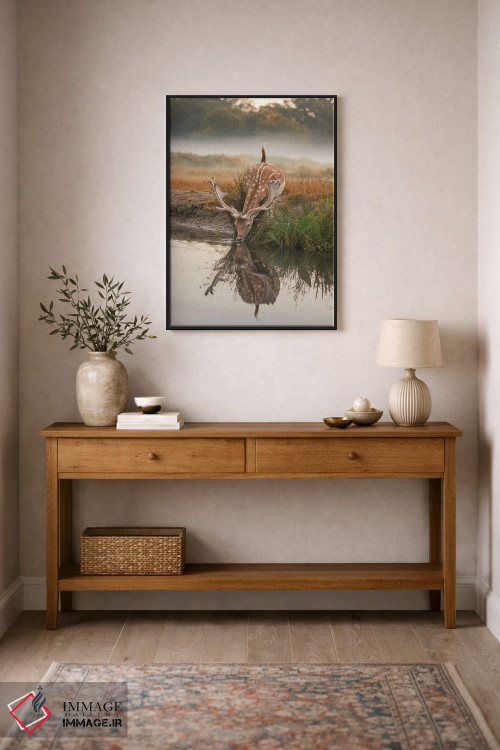 تابلو دکوراتیو بازتاب آهو اثر مکس الیس - D2B