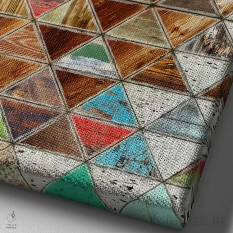 تابلو دکوراتیو الگوی عشق اثر دیه گو تیریگال - نمای نزدیک بافت بوم