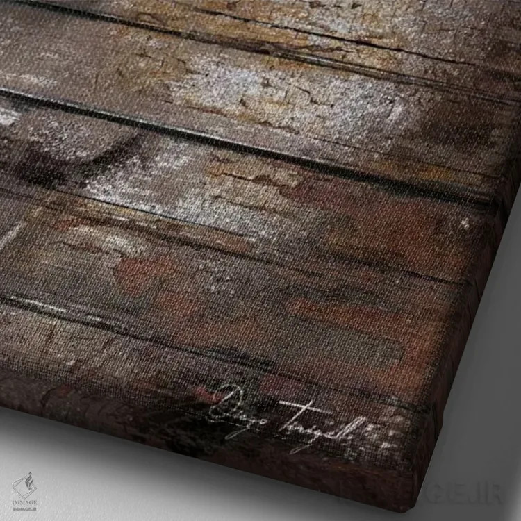 تابلو دکوراتیو ذهن بودا اثر دیه گو تیریگال - نمای نزدیک بافت بوم