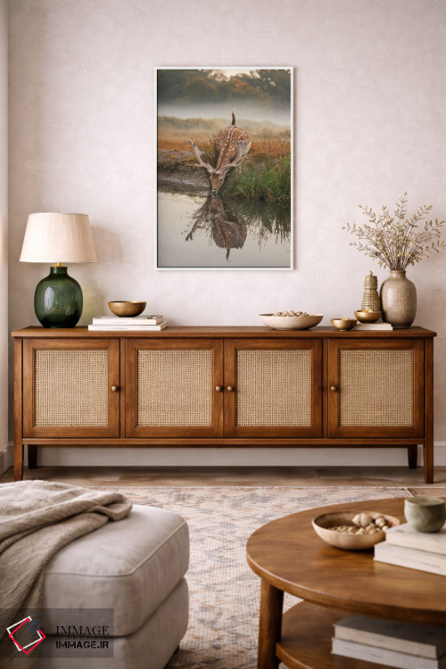 تابلو دکوراتیو بازتاب آهو اثر مکس الیس - D3W